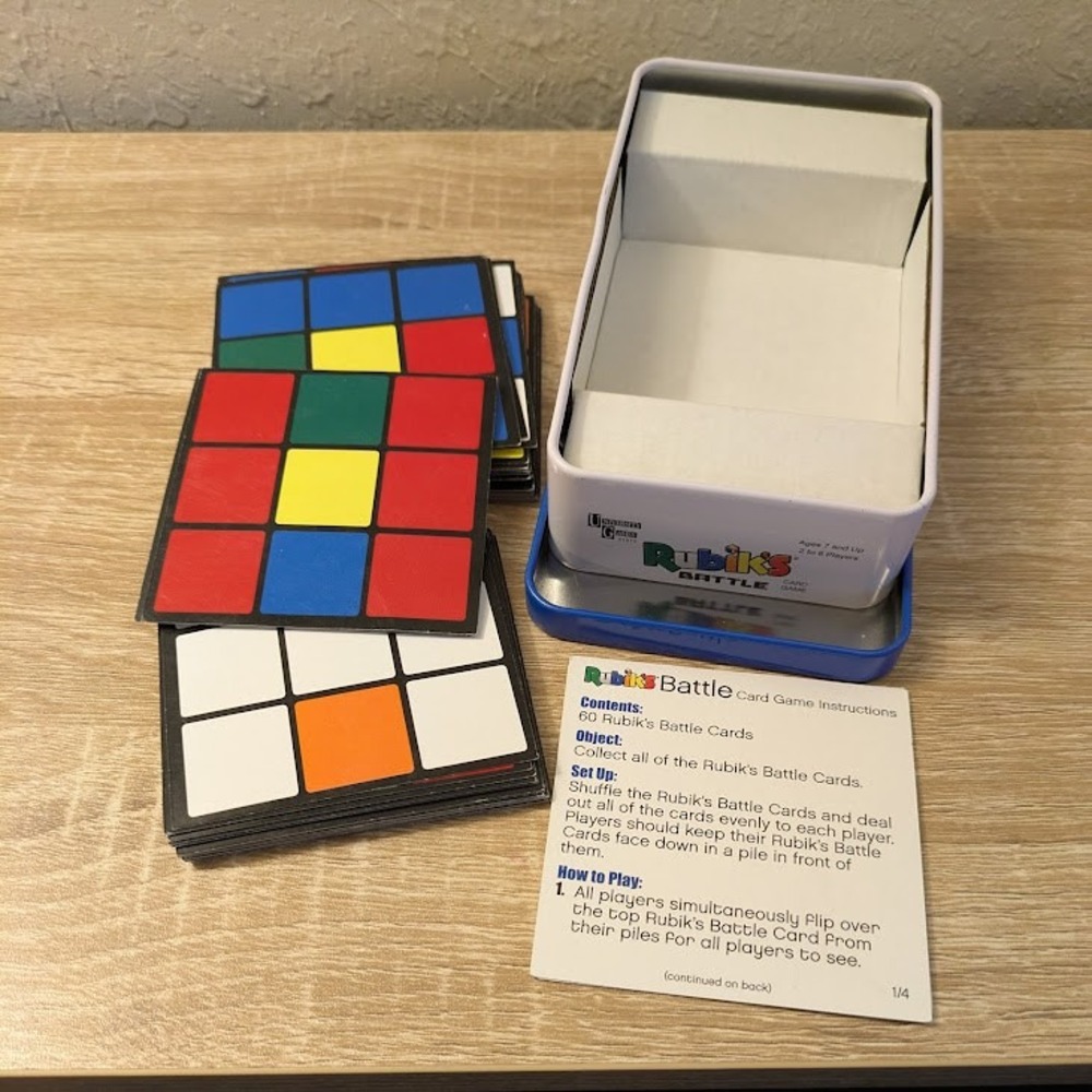 Rubiks Battle Card Game in Collector Tin University Games 2-6 Players Ages 7+ - Picture 11 of 14